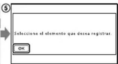 Selecione el elemento que desea registrar. OK
