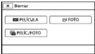 Borrar PELÍCULA FOTO PELÍC/FOTO