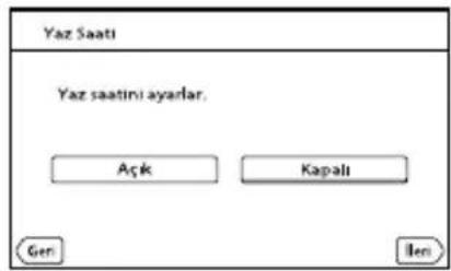 Yaz Saati Yaz saatini ayarlar. Açık Kapalı Gen Ien