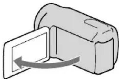 SONY HDR-CX180E - Ανοίξτε την οθόνη LCD της βιντεοκάμερας. - 1