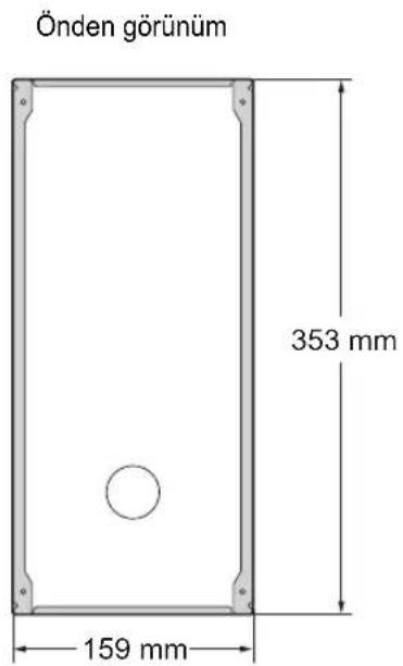 Önden görünüm 353 mm 159 mm