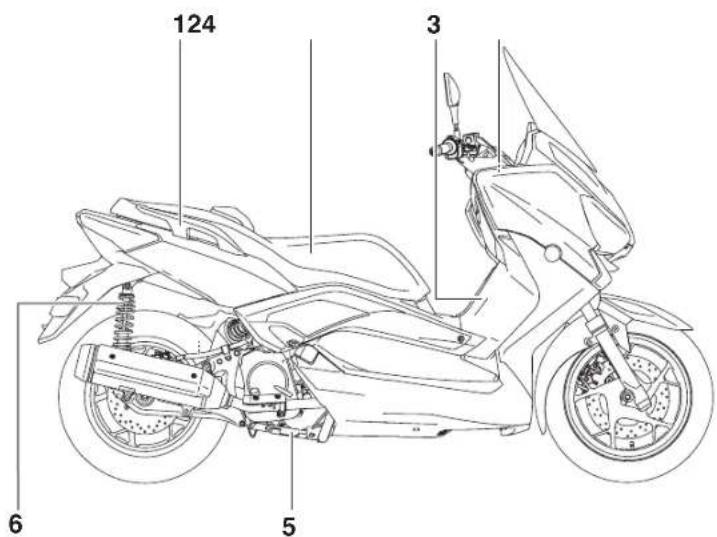 YAMAHA XMAX 250 (2013) - Sağdan görünüm - 1