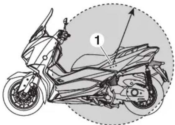 YAMAHA XMAX 400 (2019) - Akıllı anahtar sisteminin çalışma menzili - 1