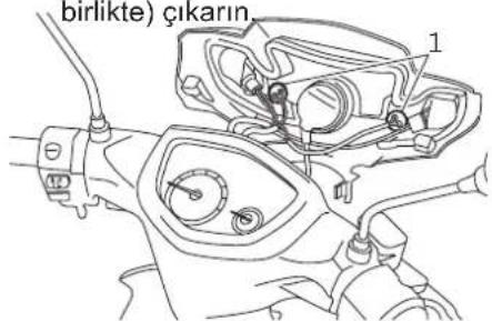 YAMAHA T110C (2011) - Park lambası ampulünün değiştirilmesi - 1