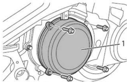 YAMAHA XENTER 150 (2013) - V-kayışı muhafazası hava filtresi elemanının temizlenmesi - 1