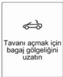 Tavani açmak için bagaj gölgeliğini uzatın