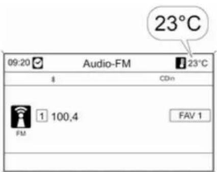 23°C 09:20 Audio-FM 23°C $ CDm 1 100,4 FAV 1 FM