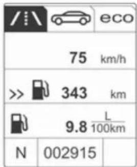 /\eco 75 km/h >> 343 km 9.8 L/100km N 002915