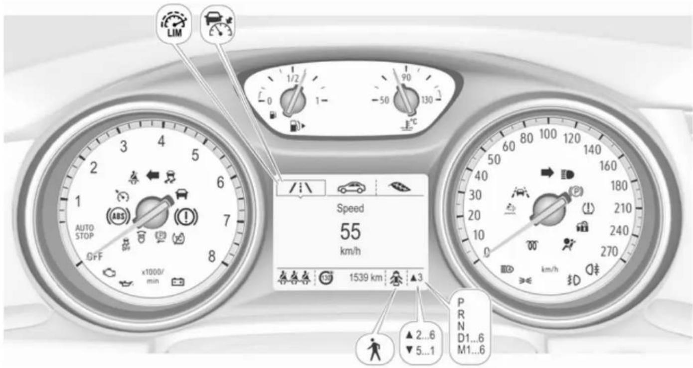 AUTO STOP GrF x1000/ min Speed 55 km/h 1539 km ▲3 2...6 ▼5...1 P R N D1...6 M1...6