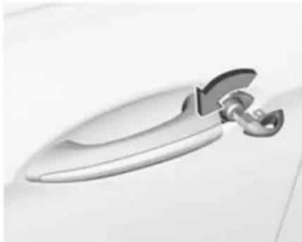 OPEL Yeni (2017) - Merkezi kilit sisteminde bir arıza olması durumunda anahtarla çalıştırma - 3