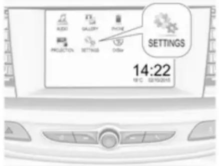 AUDIO GALORY PHONE PROJECTION SETTINGS Other SETTINGS 14:22 FIC SEYSLQ015