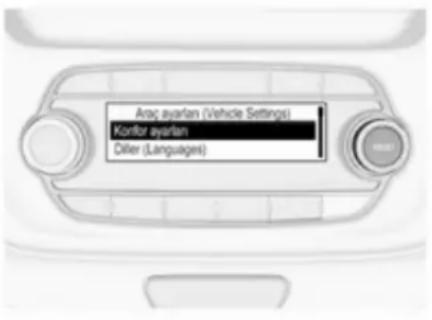 Araç avılaran (Vehicle Settings) Korifor avılaran Diller (Languages)