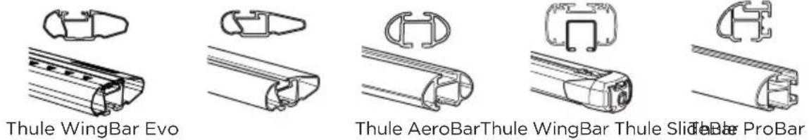 Thule WingBar Evo Thule AeroBar Thule WingBar Thule Slide Bar ProBar