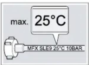 max. 25°C MFX SLE9 25°C 10BAR