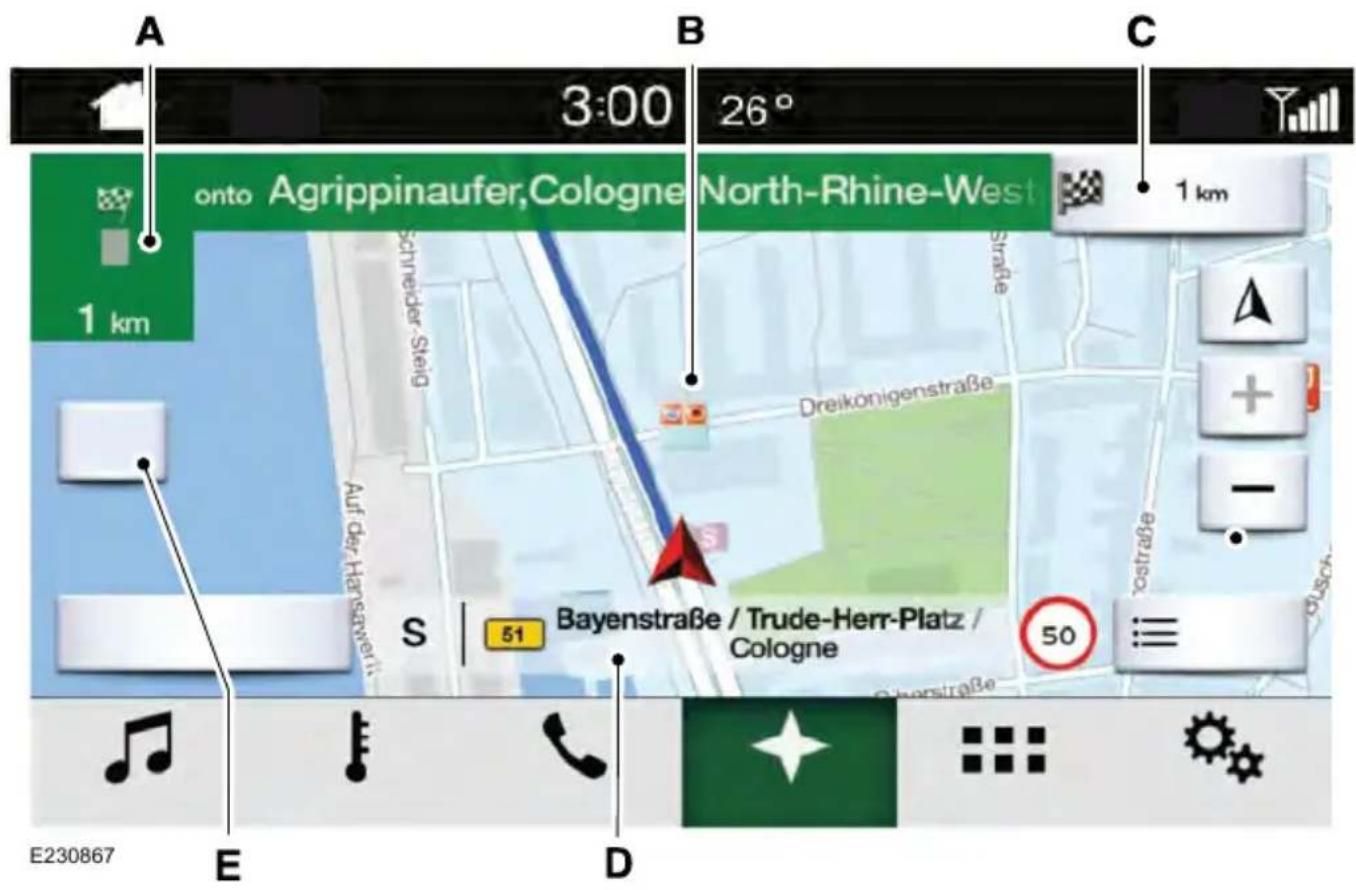 A 3:00 26° onto Agrippinaufer, Cologne North-Rhine-West 1 km S 51 Bayenstraße / Trude-Herr-Platz / Cologne 50 E230867 D C 1 km