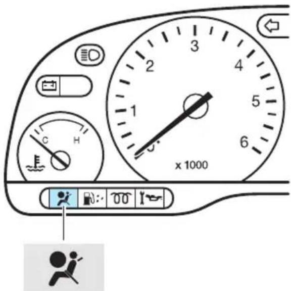 FORD Transit (2005) - Hava yastığı/emniyet kemeri öngerdiricisi uyarı lambası - 1