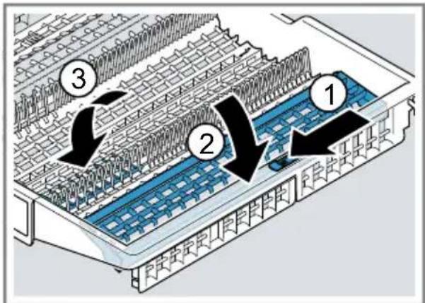 SIEMENS SN515B01DT - Çatal bıçak çekmecesinin düzeninin değiştirilmesi ^1 - 1