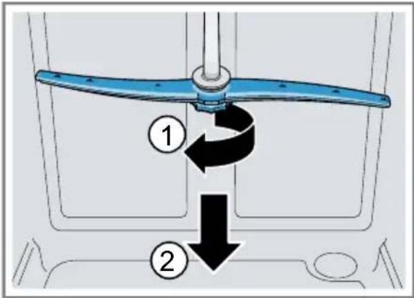 SIEMENS SN515B01DT - Püskürtme kollarının temizlenmesi - 1