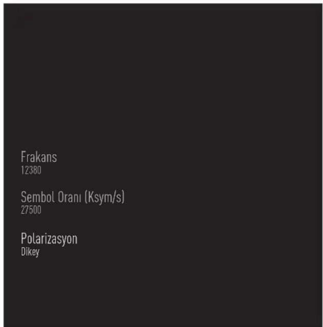 Frakans 12380 Sembol Orani (Ksym/s) 27500 Polarizasyon Dikey