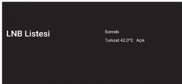 LNB Listesi Sonraki Turksat 42.0°E Açık