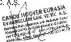 HOOVER DX C10DG-17 - Satılan mala ilişkin olarak düzenlenen faturalar garanti belgesi yerine geçmez. - 1