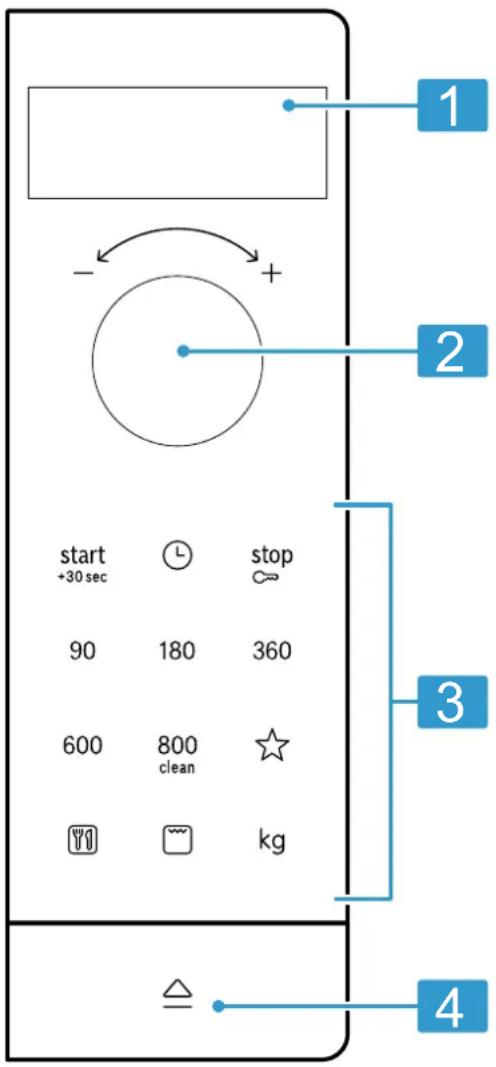 start +30 sec 90 180 360 600 800 clean kg stop - + 1 2 3 4