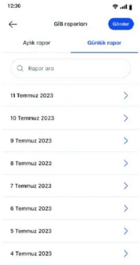 12:30 GIB raporları Gönder Aylık rapor Günlük rapor Rapor ara 11 Temmuz 2023 > 10 Temmuz 2023 > 9 Temmuz 2023 > 8 Temmuz 2023 > 7 Temmuz 2023 > 6 Temmuz 2023 > 5 Temmuz 2023 > 4 Temmuz 2023 >