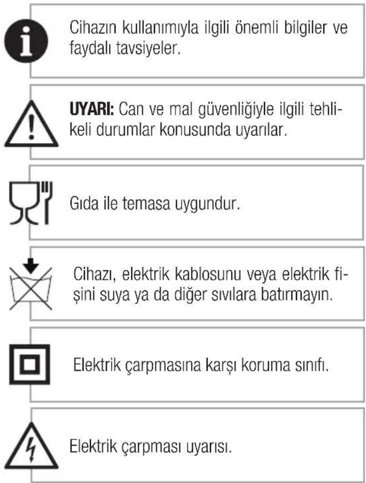 Arçelik RHB 6050 G - Sembollerin anlamları - 1