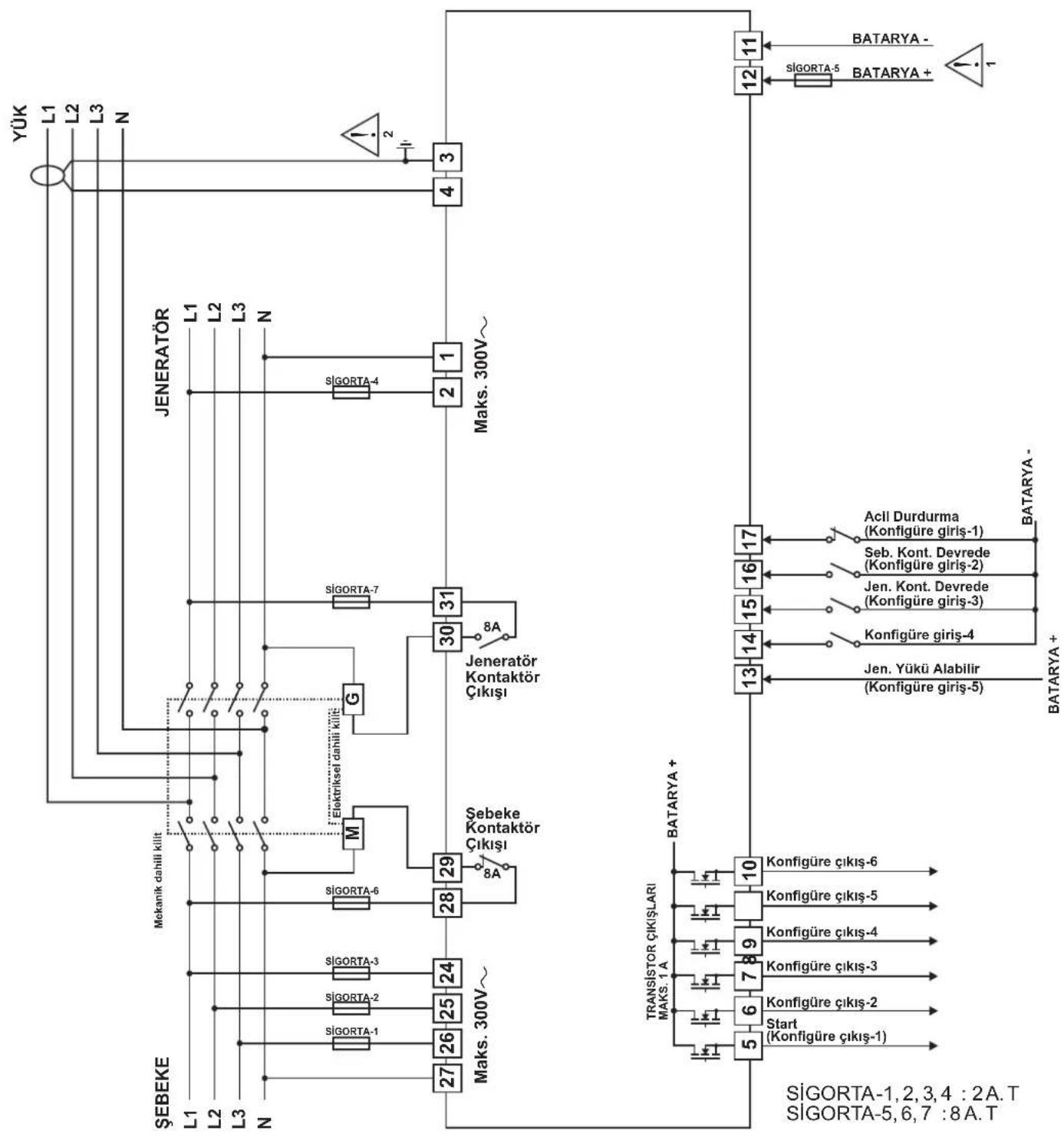 Emko Trans-MiniATS - Elektriksel Bağlantı Şeması - 1