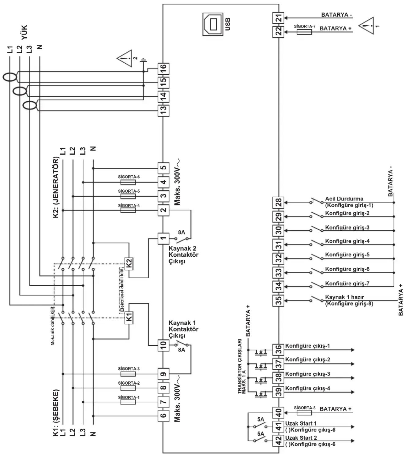 Emko TRANS-ATS.D - Elektriksel Bağlantı Şeması - 1
