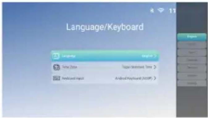 ACER PD1520s - Dil Ayarları: - 2