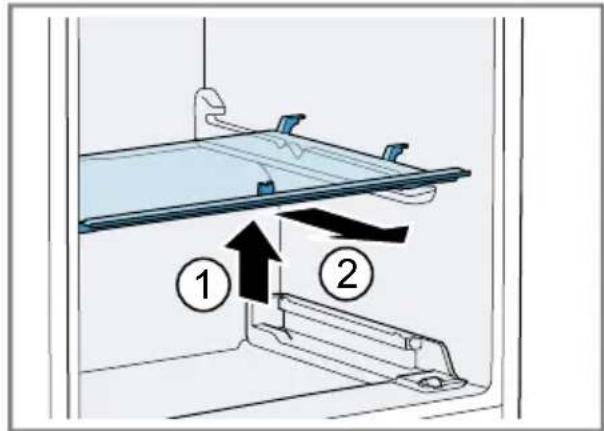 BOSCH KDN76AIE1N - Meyve ve sebze haznesinin üzerindeki rafın çıkarılması - 2