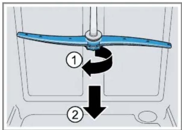 BOSCH SMS6ECI83T - Püskürtme kollarının temizlenmesi - 2
