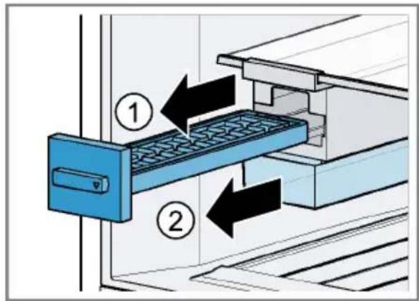 SIEMENS KD76NXWE1N - Buz küpü hazırlayıcının çıkarılması - 1