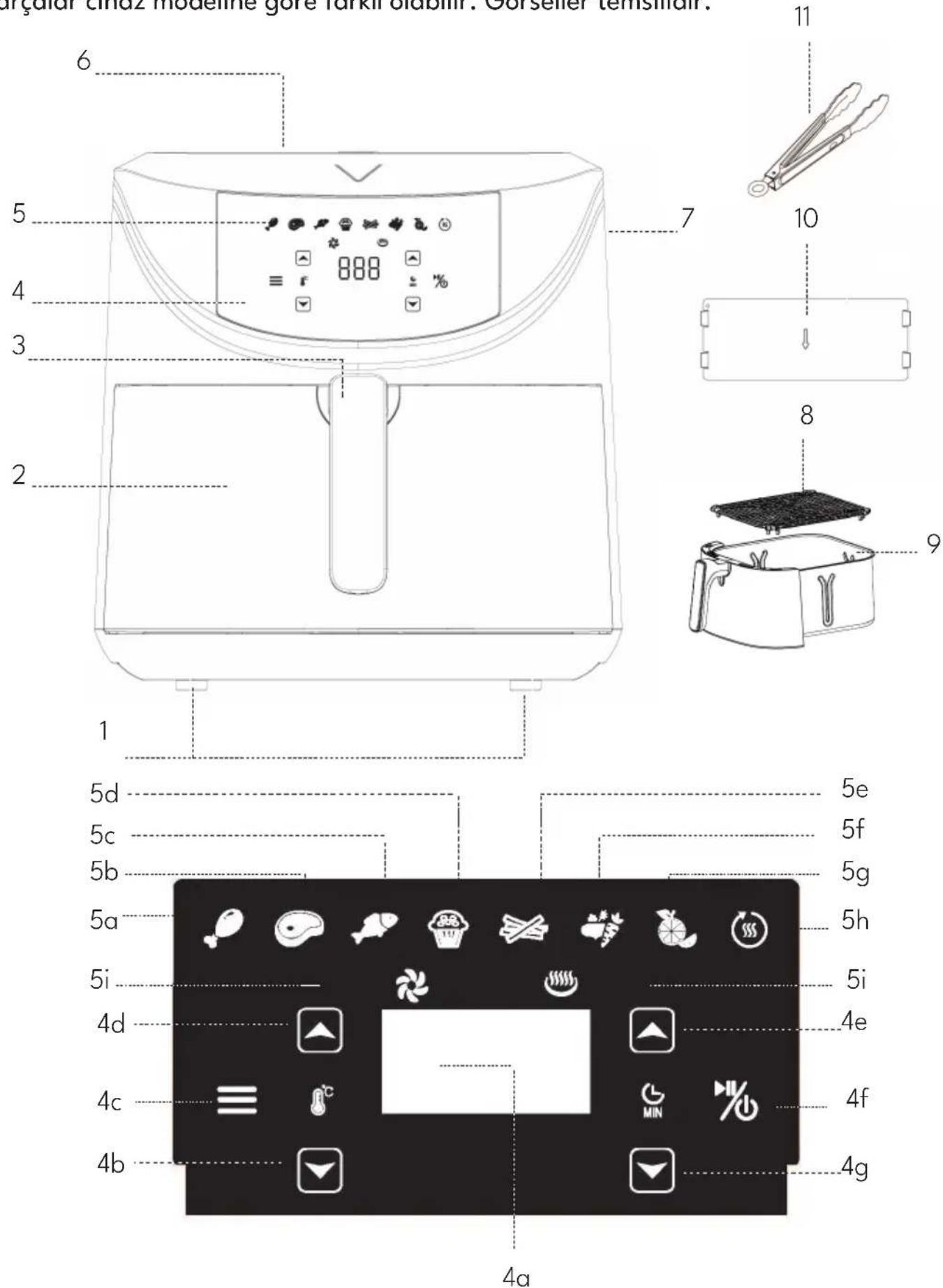 VESTEL LightFry XXL - Genel Görünüm - 1