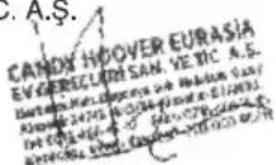 HOOVER HLE H10A2DE-17 - Satılan mala ilişkin olarak düzenlenen faturalar garanti belgesi yerine geçmez. - 1