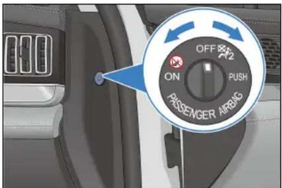 OFF RR2 ON PUSH PASSENGER AIRBAG