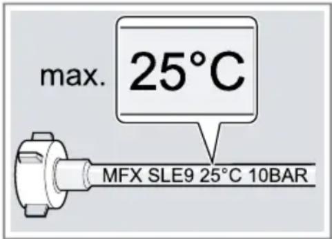 max. 25°C MFX SLE9 25°C 10BAR