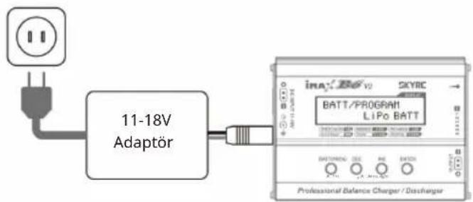 11-18V Adaptör SKYRC BATT/PROGRAM Lipo BATT Professional Balance Charger / Discharger