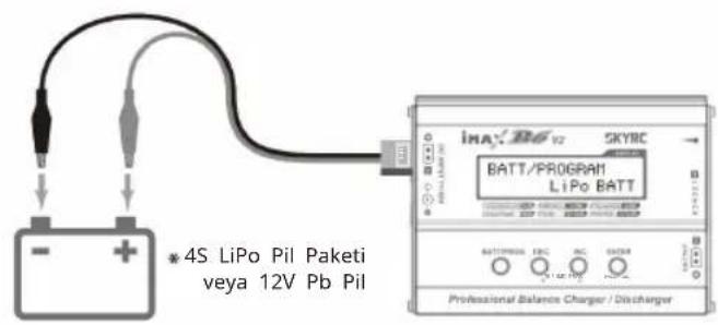 *4S LiPo Pil Paketi veya 12V Pb Pil