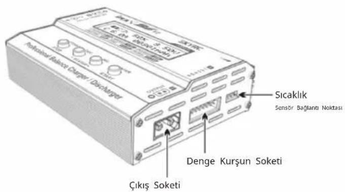 Professional Radar Charger - Discharger Sıcaklık Sensör Bağlantı Noktası Denge Kurşun Soketi Çıkış Soketi