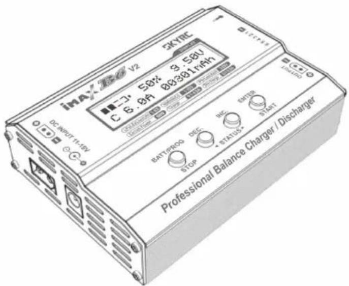 iMAX 100 V2 SKTRE ■-31 S0X S 50V C S 9FH 0030114H1 DC INPUT: 11.0kV BATT/PROG DEC STOP RDC STATUS START Professional Balance Charger / Discharger