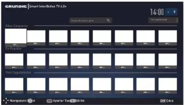 Arçelik A65 OLED 9793 5S - İnternet uygulamalarını seçme - 1