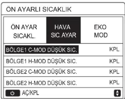Arçelik AHP-MM12 - Hava sic. ayari - 1