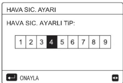Arçelik AHP-MM10 - Hava sic. ayari - 2