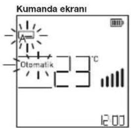 Kumanda ekrani A Otomatik 23 °C 12:00