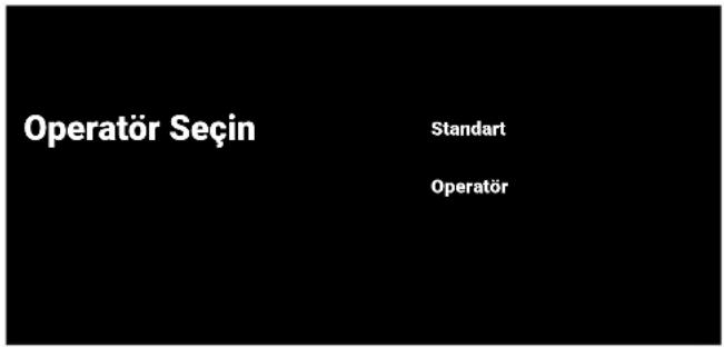 Operatör Seçin Standart Operatör