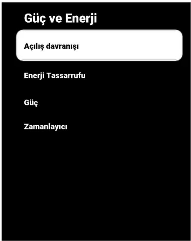 Güç ve Enerji Açılış davranışi Enerji Tassarrufu Güç Zamanlayıcı