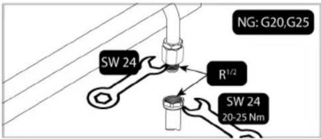 NG: G20,G25 SW 24 R¹/² SW 24 20-25 Nm