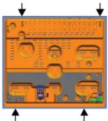 BEKO BOCD K 6510 EG - Alt görünüş (bağlantı delikleri) - 1